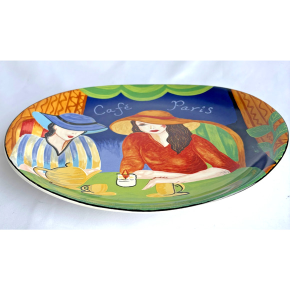 Furio Cafe Paris 4914-17 Ceramic Serving Plate Platter 1994 Vintage Collectible - Picture 2 of 8